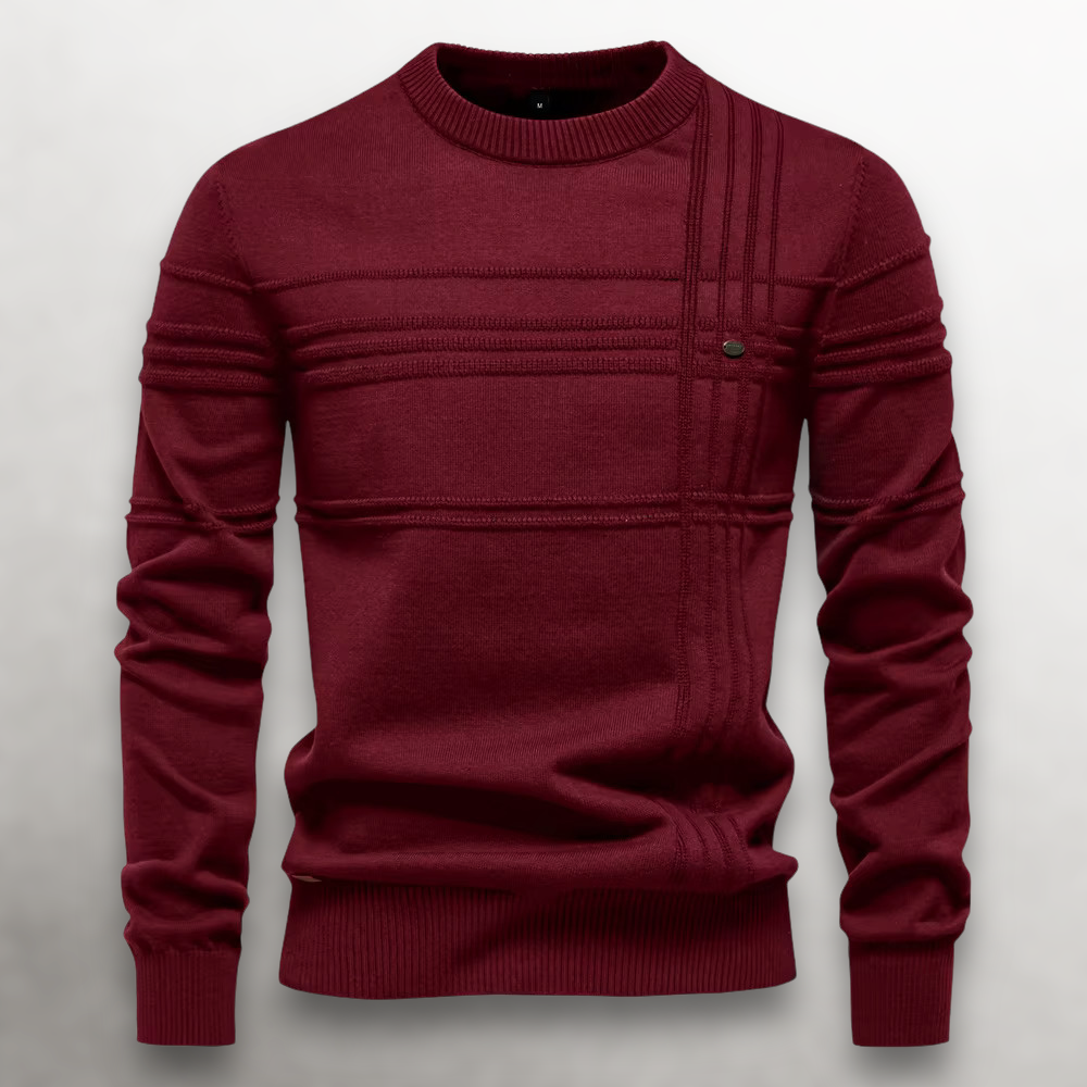 SULLIVAN GRID COTTON SWEATER