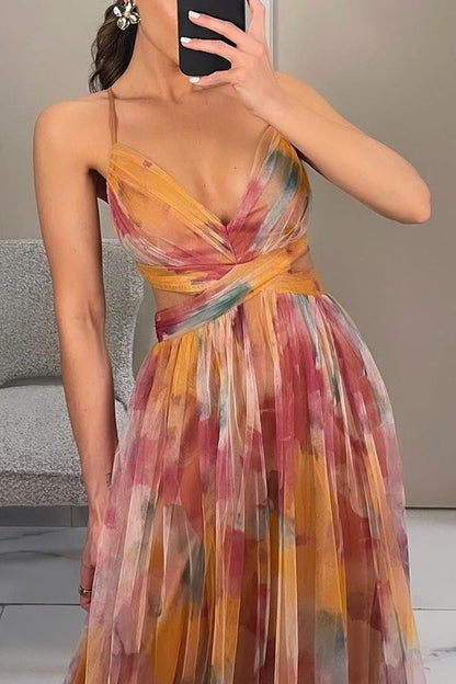 MECH FLORAL DRESS