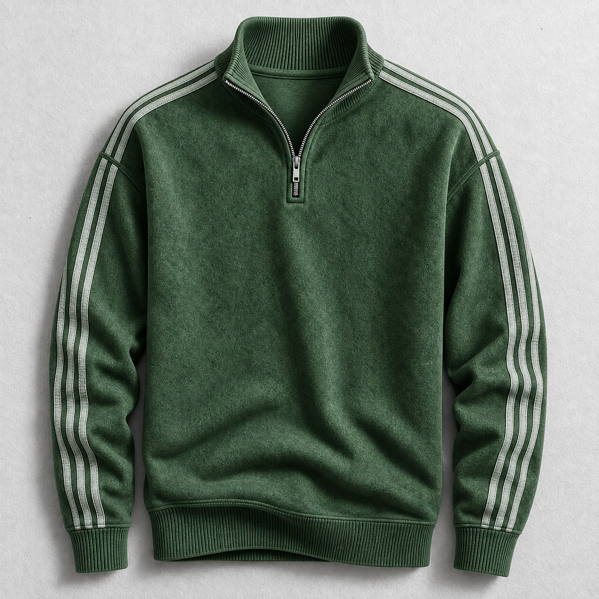 FABIO STRIPED QUARTER-ZIP