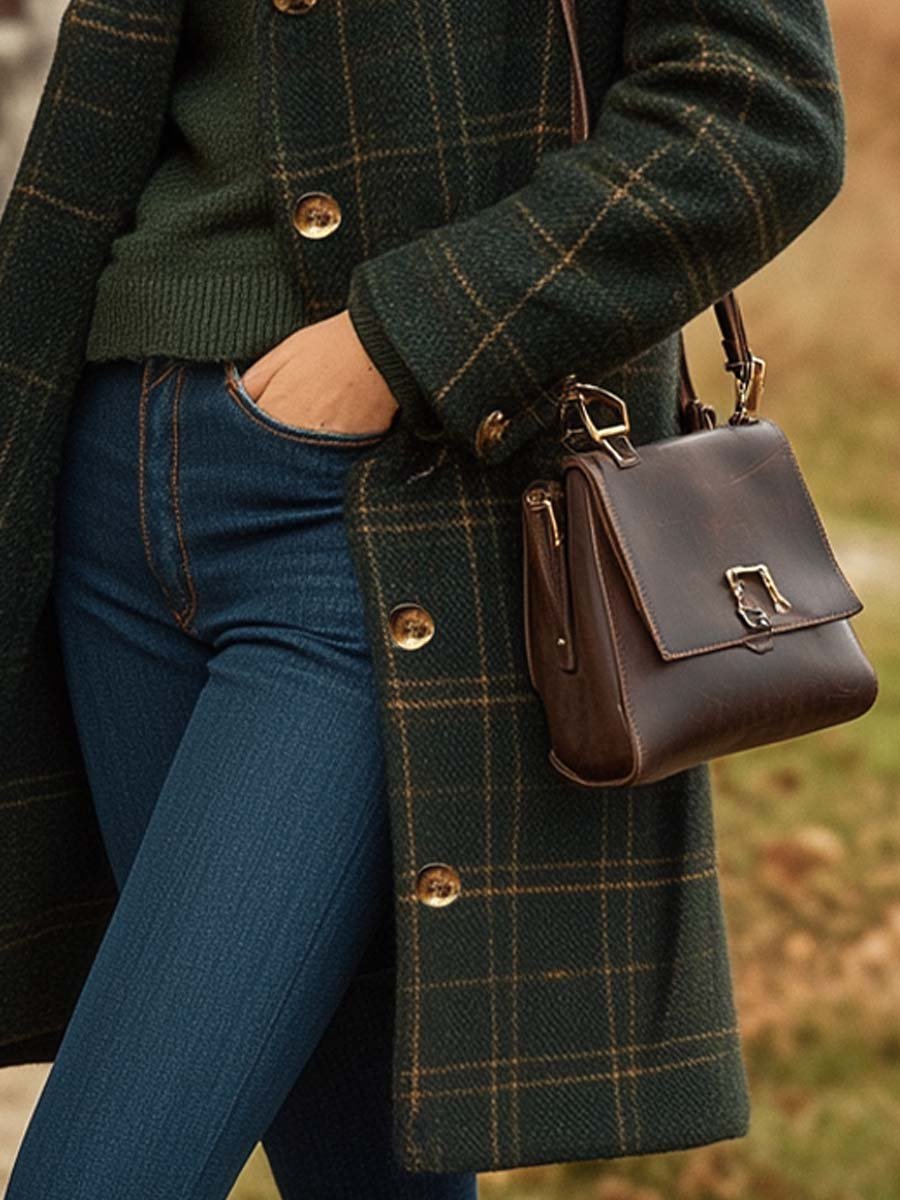 VALENTIER PARIS PLAID WOOL COAT