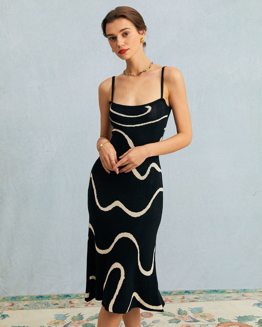 LUMINA BLACK WAVE DRESS